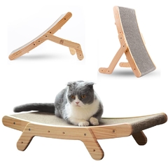 Arranhador para gatos de madeira