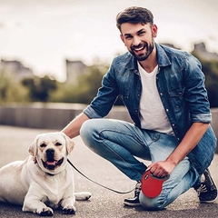 Guia retrátil para cães