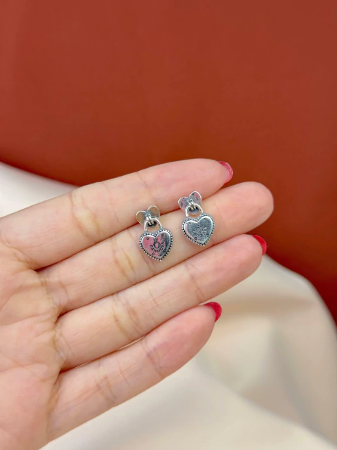 Brinco Coração Cadeado