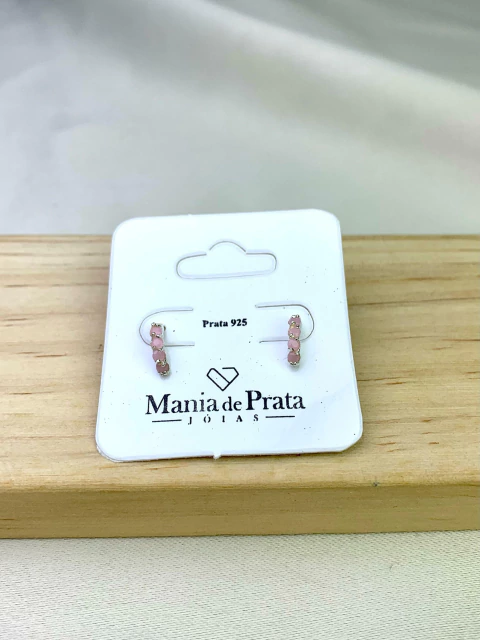 Brinco Cravejado Rosa