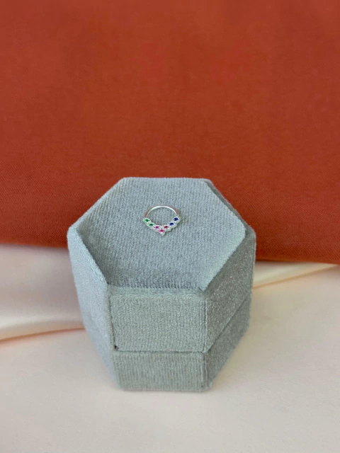 Piercing Argola Coroa Colorida