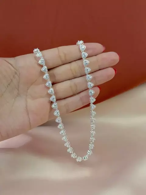 Colar Coração Diamantado Cravejado