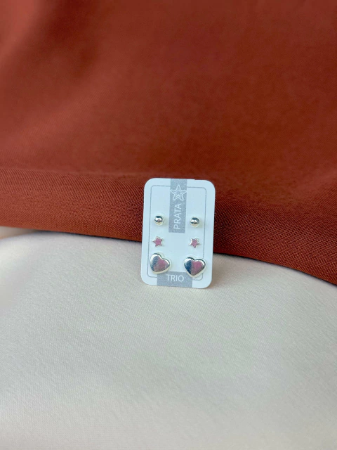 Trio Bola + Estrela Lisa + Coração