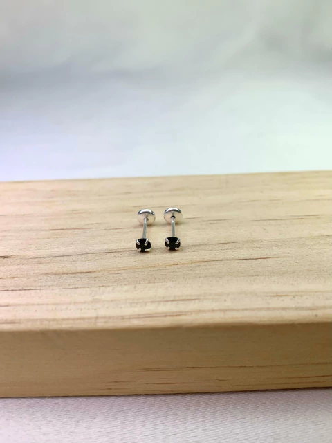 Brinco Baby Ponto de Luz Preto