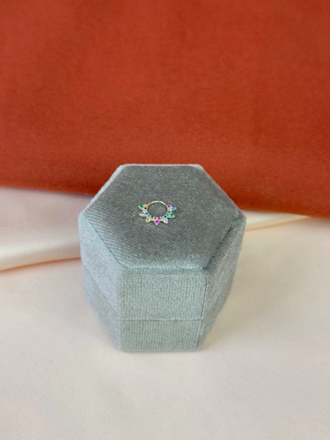 Piercing Argola Pontilhado Colorido