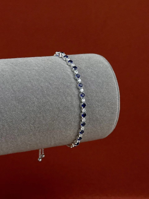 Pulseira Perolas Azuis