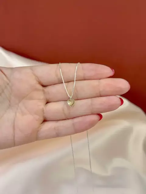 Colar Coração de Luz Salmão