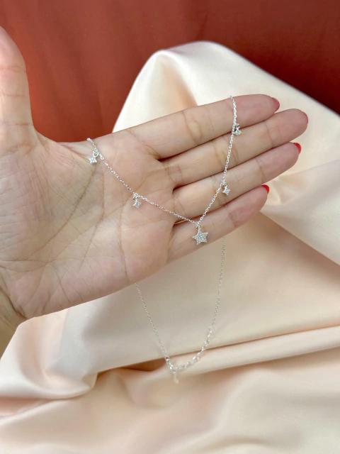Choker Estrela Prateada