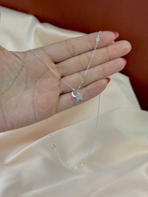 Colar / Choker Estrela Lua