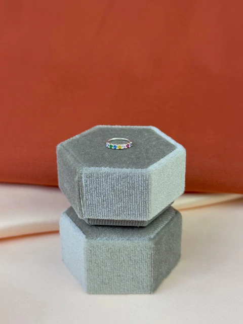 Piercing Argola Ponto de Luz Colorido