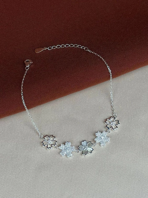 Pulseira flores Peroladas