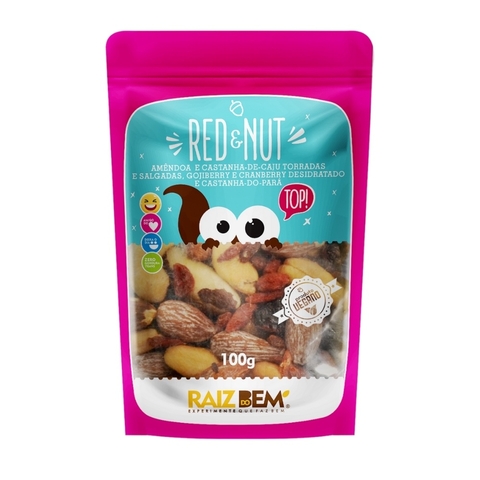 MIX DE FRUTAS VERMELHAS - RED AND NUT - POUCH 100g