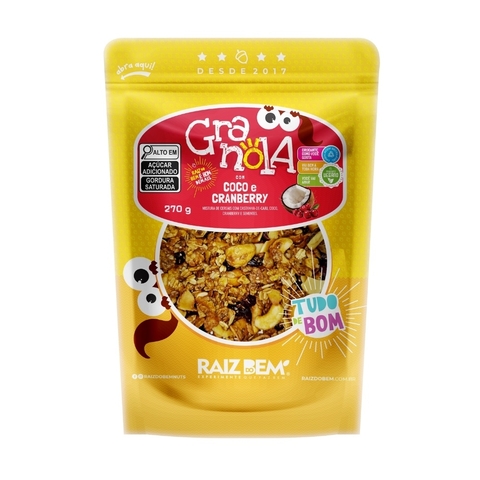 GRANOLA PREMIUM COCO E CRANBERRY - POUCH 270g
