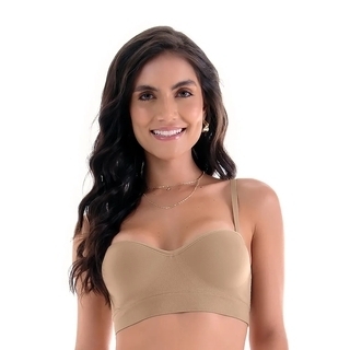 Sutiã Tomara Que Caia Alças Removíveis Sem Costura Bege - Cod.ZR0302-009-C122
