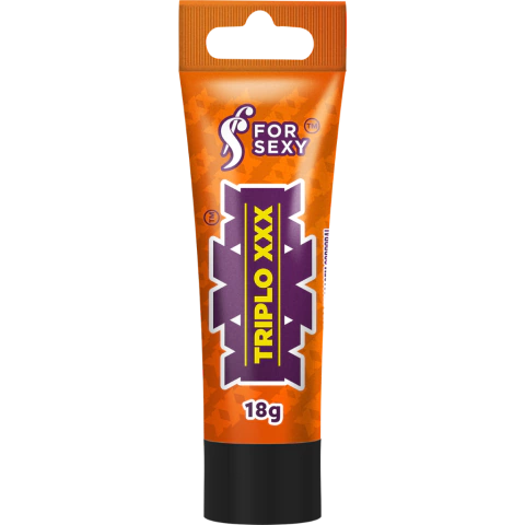 Triplo XXX Gel Vibra Esquenta Esfria Unissex Bisnaga 18G - For Sexy