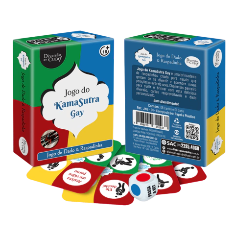 Jogo do Kama Sutra Gay - Jogo de Dado e Raspadinha - Cod.JK1200 - comprar online