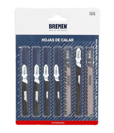 Set Hoja Sierra Caladora Madera Metal X 10u Bremen 7979