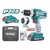 Taladro Inalámbrico Percutor TOTAL Incluye Maletín con 2 Baterías y Cargador + 50 accesorios 1900 rpm TIDLI20031-4