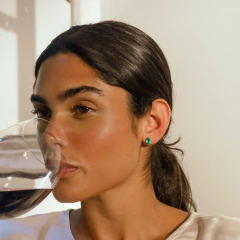 Brinco Gota de Esmeralda