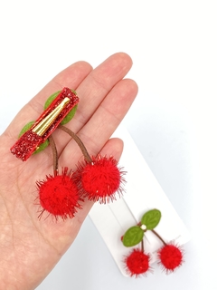 Hair Clip Duplo Cerejinhas - loja online