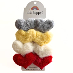 Kit Hair Clip Plush Hearts - comprar online
