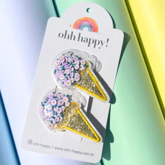 Hair Clip Duplo Spring Ice Cream - OHH HAPPY!