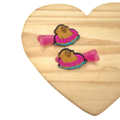 Hair Clip Duplo Capivara - OHH HAPPY!