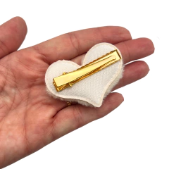 Kit Hair Clip Plush Hearts