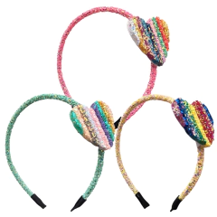 Tiara de Coração com Glitter