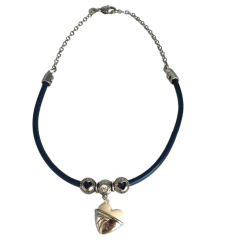 Colar Couro Coração de Mãe - comprar online