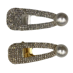 Hair Clip Mini Strass Pérola