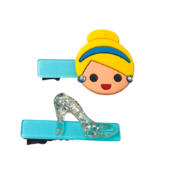 Hair Clip Duplo Princesa Sapatinho de Cristal 2 na internet