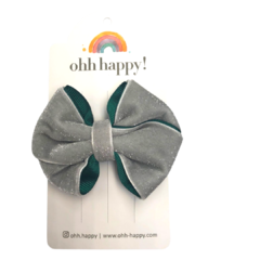 Hair Clip Shine Prata/Verde - comprar online