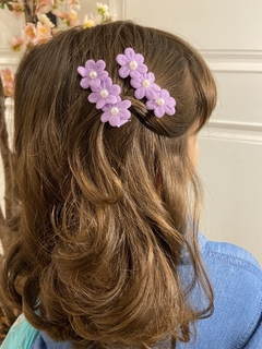 Hair clip duplo florzinhas