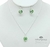 Conjunto Aros Y Collar Cristal Swarovski Corazon 10mm Plata - Izzap Joyas