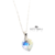 Collar Cadena + Dije Cristal Swarovski Corazon 14 Plata 925 - Izzap Joyas