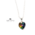Imagen de Collar Cadena + Dije Cristal Swarovski Corazon 14 Plata 925