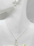 Collar Cadena Gota Swarovski Con Pluma Larga - Plata - tienda online