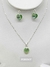 Conjunto Aros Y Collar Cristal Swarovski Corazon 10mm Plata