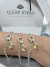 Pulsera Rolo Y Dije Cristal 10mm Plata 925 - Izzap Joyas