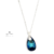 Collar Cadena Y Cristal Swarovski Gota Engarce Flor - Plata - Izzap Joyas