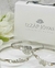 Imagen de Pulsera Esclava Plata Y Oro CIRCULO CALADO CON FLORES