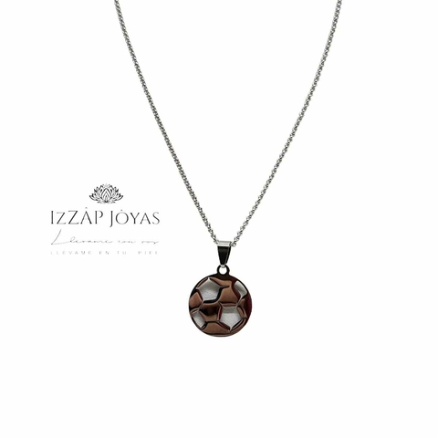 Collar Pelota De Futbol Calada - Acero Quirurgico