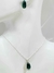 Collar Cadena Gota Swarovski Con Pluma Larga - Plata - comprar online