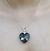 Collar Cadena Rolo Con Corazon Swarovski 28 Mm
