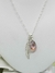 Collar Cadena Gota Swarovski Con Pluma Larga - Plata - Izzap Joyas
