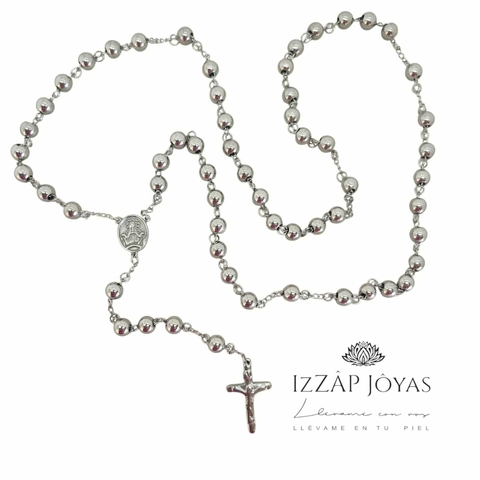 Collar Rosario 80 Cm - Acero Quirúrgico
