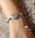 Pulsera Esclava Plata Y Oro CIRCULO CALADO CON FLORES en internet