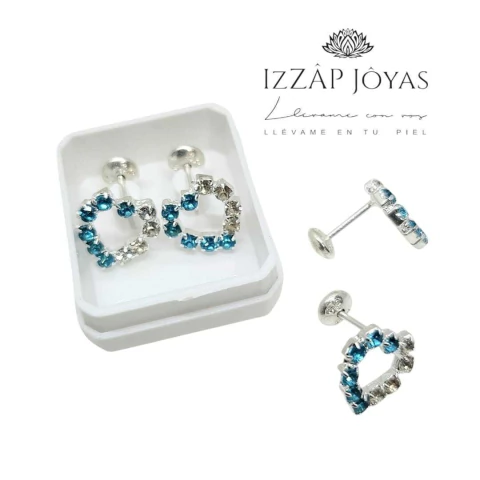 Aros Abridores Argentina Corazones - Laminados Plata 925