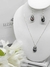 Collar Cadena Y Cristal Swarovski Gota Engarce Flor - Plata - Izzap Joyas